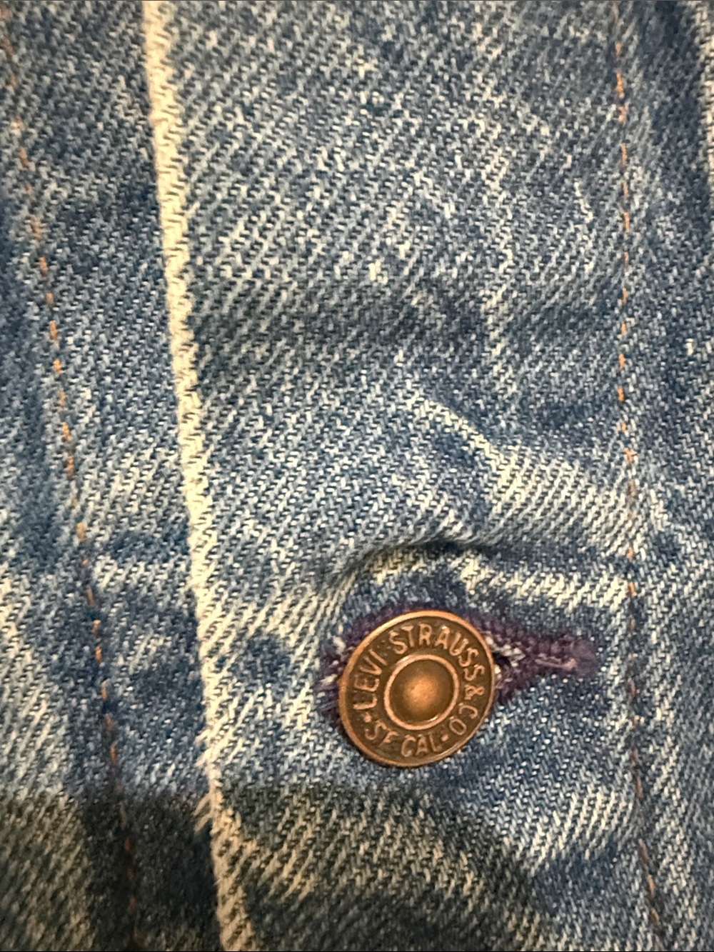 Levi's 1980’s Vintage Blue Denim Trucker Jacket - Picture 3 of 4